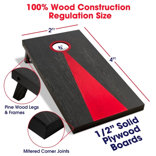 Cornhole géant en bois – Image 4